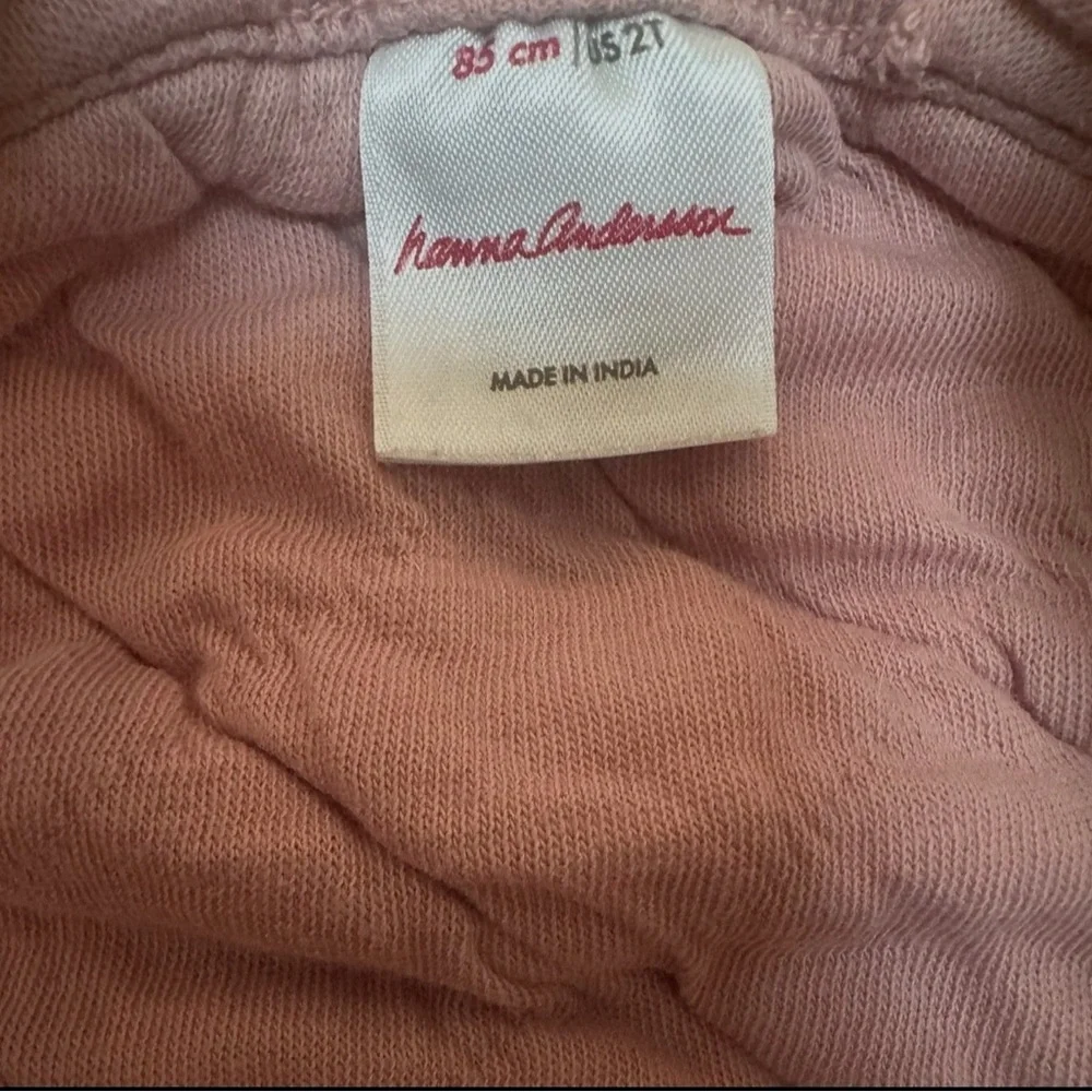 Hanna‎ Andersson Blush Quilted Overalls, Size 2T, MSRP $48